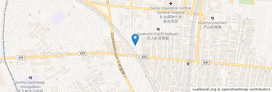 Mapa de ubicacion de 女性の家ＨＥＬＰ en Japonya, 東京都, 新宿区.