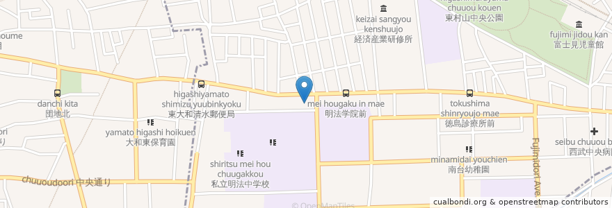 Mapa de ubicacion de 寿在宅介護支援センター en Japón, Tokio, Higashimurayama.