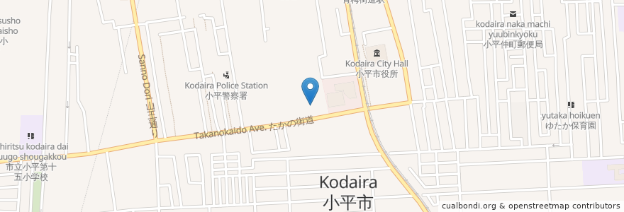 Mapa de ubicacion de 小平市医師会在宅介護支援センター en Япония, Токио, Кодайра.