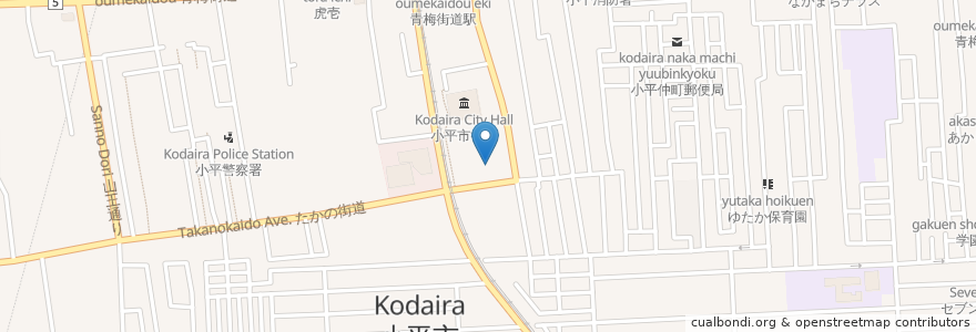 Mapa de ubicacion de 小平市在宅介護支援センター en 일본, 도쿄도, 小平市.