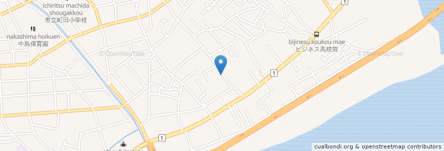 Mapa de ubicacion de 小田原工芸所 en 일본, 가나가와현, 小田原市.