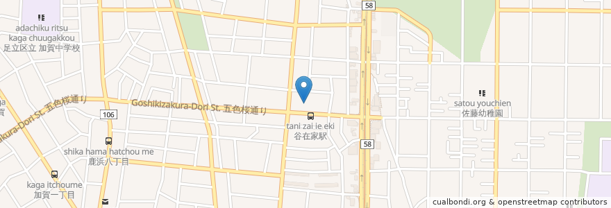 Mapa de ubicacion de 小規模療護施設かえで en Япония, Токио, Адати.