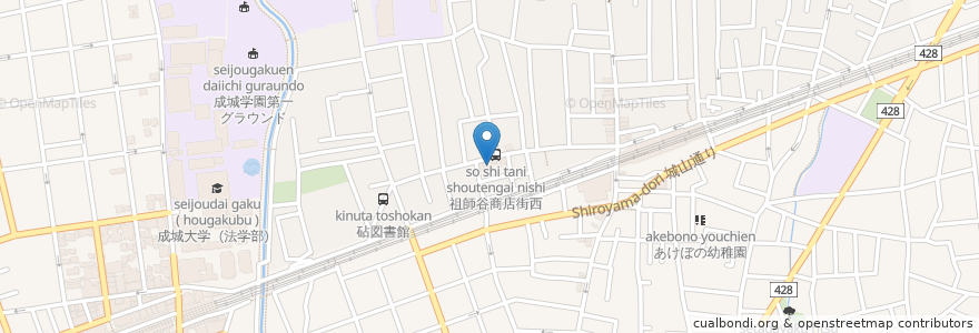 Mapa de ubicacion de 小規模通所授産施設ざしきわらし en Japan, Tokyo, Setagaya.