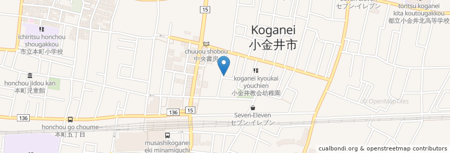 Mapa de ubicacion de 小金井市精神障害者地域生活支援センターそら en Япония, Токио, Коганеи.