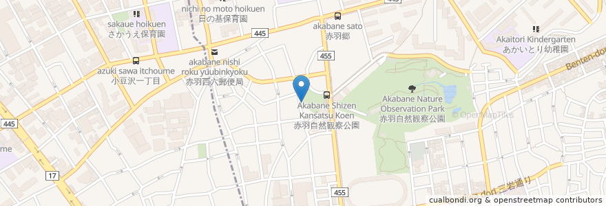 Mapa de ubicacion de 島下ふれあい館 en Japonya, 東京都, 北区.