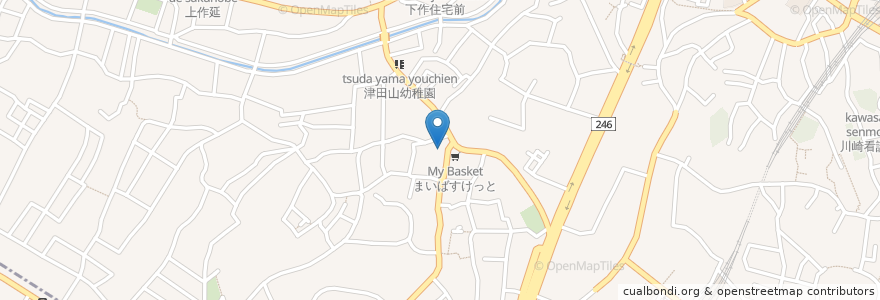 Mapa de ubicacion de 川崎市上作延こども文化センター en Japan, Kanagawa Prefecture, Kawasaki, Takatsu Ward.