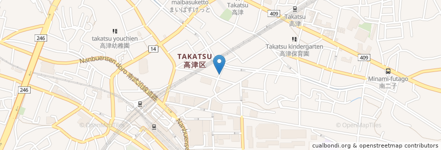 Mapa de ubicacion de 川崎市北部身体障害者福祉会館 en Japão, 神奈川県, 川崎市, 高津区.