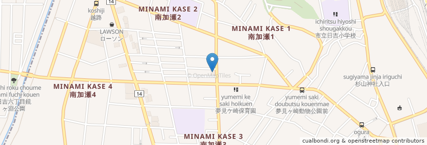 Mapa de ubicacion de 川崎市南加瀬こども文化センター en Япония, Канагава, Кавасаки, Саиваи.
