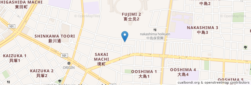 Mapa de ubicacion de 川崎市南部身体障害者福祉会館 en 日本, 神奈川縣, 川崎市, 川崎区.