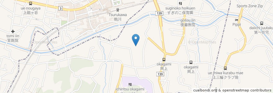 Mapa de ubicacion de 川崎市岡上老人いこいの家 en Japan, 神奈川県.