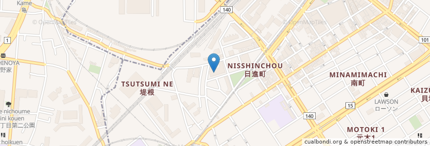 Mapa de ubicacion de 川崎市日進町こども文化センター en Japan, Kanagawa Prefecture, Kawasaki, Kawasaki Ward, Tsurumi Ward.