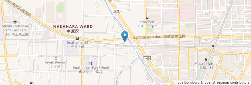 Mapa de ubicacion de 川崎市母子福祉センターサン・ライヴ en 日本, 神奈川縣, 川崎市, 中原区.