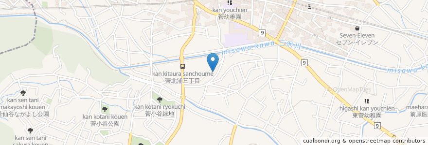 Mapa de ubicacion de 川崎市菅こども文化センター en Japan, Kanagawa Prefecture, Kawasaki, Tama Ward.