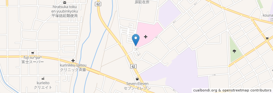 Mapa de ubicacion de 平塚市民病院 en 日本, 神奈川県, 平塚市.