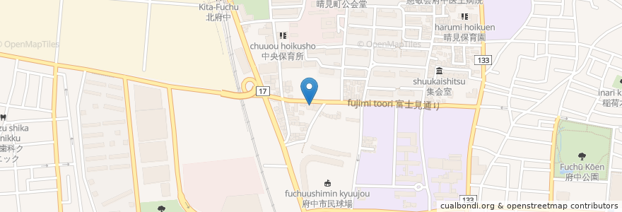 Mapa de ubicacion de 府中はるみ福祉園 en Japão, Tóquio, 府中市.