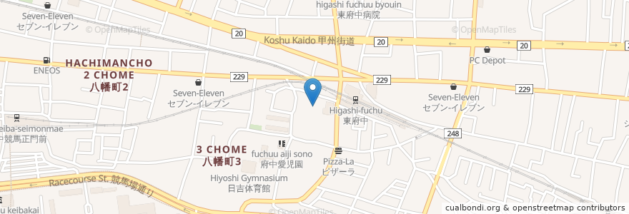 Mapa de ubicacion de 府中市立しみずがおか高齢者在宅介護支援センター en Japão, Tóquio, 府中市.