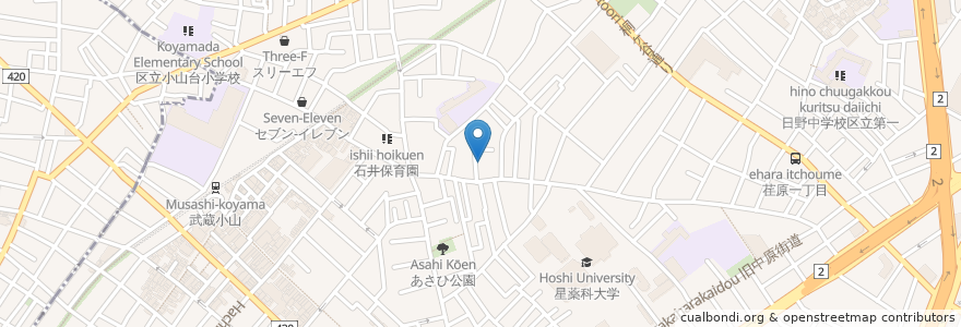 Mapa de ubicacion de 後地児童センター en Japonya, 東京都, 品川区.
