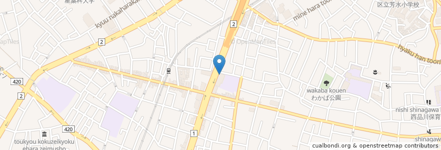 Mapa de ubicacion de 戸越台在宅介護支援センター en Japon, Tokyo, 品川区.