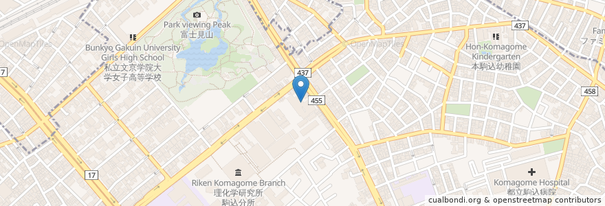 Mapa de ubicacion de 文京区立昭和在宅介護支援センター en Japan, Tokio, 文京区.