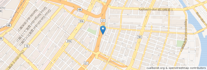 Mapa de ubicacion de 新とみ en 日本, 东京都/東京都, 中央区.