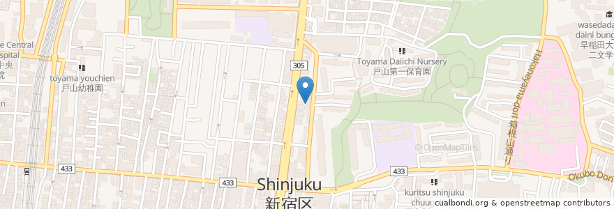 Mapa de ubicacion de 新宿区大久保在宅介護支援センター en 일본, 도쿄도, 신주쿠.