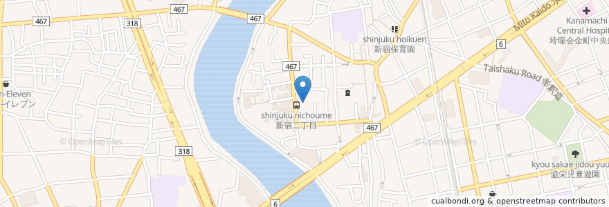 Mapa de ubicacion de 新宿在宅介護支援センター en Japón, Tokio, Katsushika.