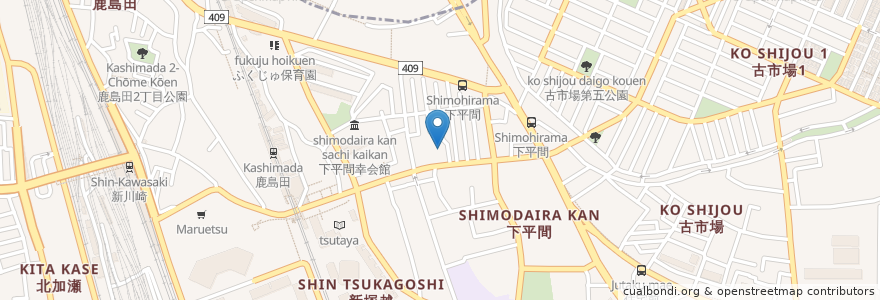 Mapa de ubicacion de 新川崎在宅介護支援センター en Japón, Prefectura De Kanagawa, Kawasaki, 幸区.