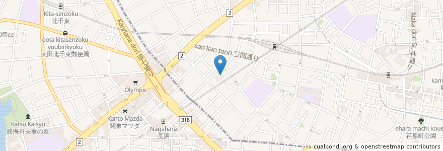 Mapa de ubicacion de 旗の台児童センター en Giappone, Tokyo, 大田区.