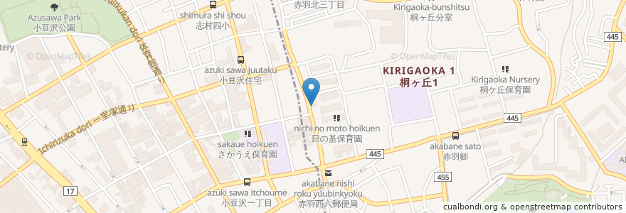 Mapa de ubicacion de 日の基青老閣 en Japón, Tokio, Kita.
