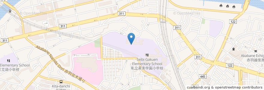 Mapa de ubicacion de Seibi Home en Japan, Tokyo, Kita.