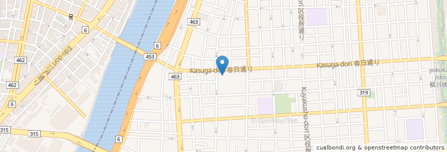Mapa de ubicacion de 本所会館長寿室 en Japón, Tokio, Sumida.