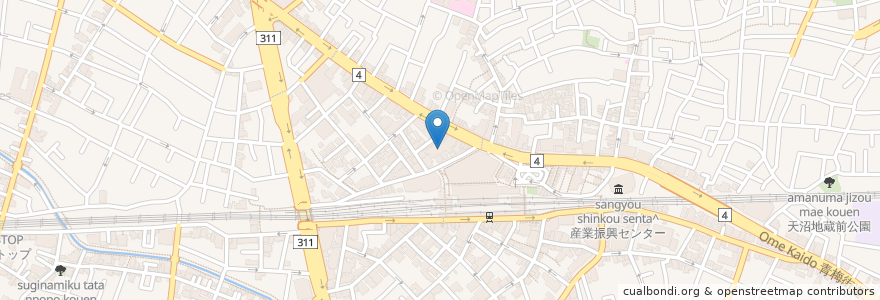 Mapa de ubicacion de 杉並区在宅介護支援センターケア２４荻窪北 en Jepun, 東京都, 杉並区.