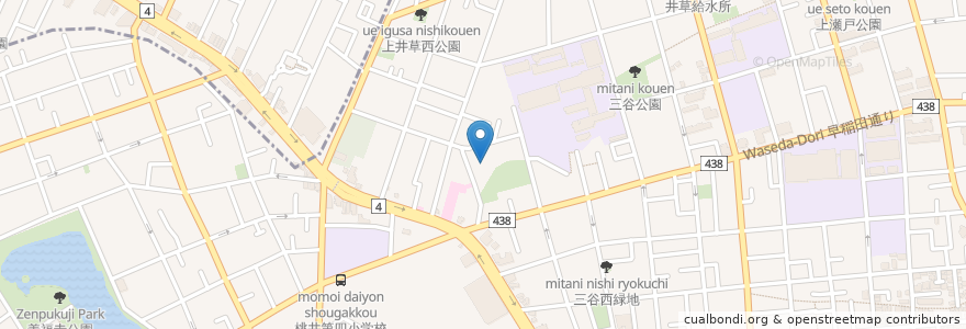 Mapa de ubicacion de 杉並区立あけぼの作業所 en Japan, Tokyo, Nerima, Suginami.