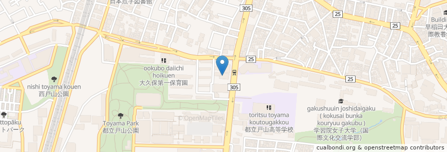 Mapa de ubicacion de 東京ヘレン・ケラー協会点字出版所 en ژاپن, 東京都, 新宿区.