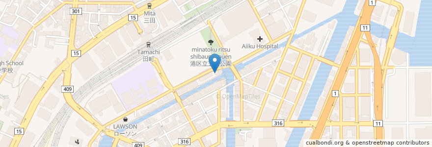 Mapa de ubicacion de 東京掖済会クリニック en Japon, Tokyo, 港区.