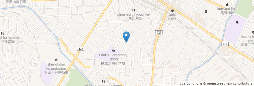 Mapa de ubicacion de 東京望みの門 en Japonya, 東京都, 杉並区.