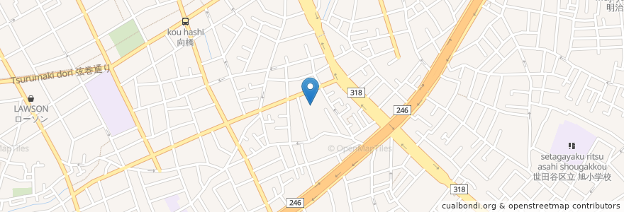 Mapa de ubicacion de 東京育成園 en Jepun, 東京都, 世田谷区.