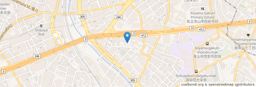 Mapa de ubicacion de 東京都済生会渋谷診療所 en 일본, 도쿄도, 시부야구.
