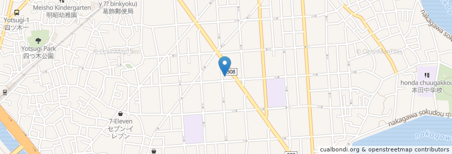 Mapa de ubicacion de 東四つ木在宅介護支援センター en اليابان, 東京都, 葛飾区.