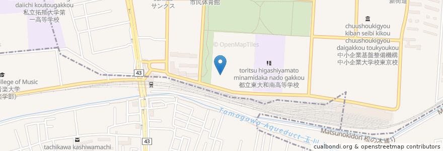 Mapa de ubicacion de 東大和療育センター en Jepun, 東京都.