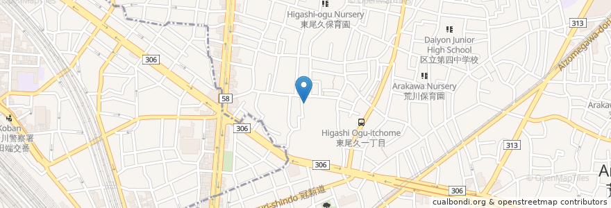 Mapa de ubicacion de 東尾久小沼ひろば館 en Japon, Tokyo.
