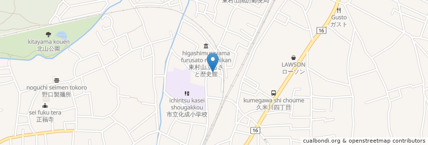 Mapa de ubicacion de 東村山市福祉作業所 en Japan, Tokyo, Higashimurayama.