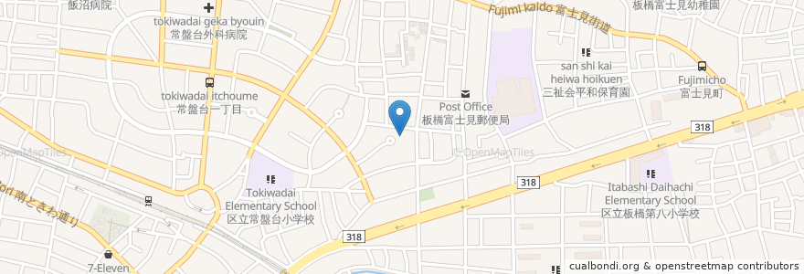 Mapa de ubicacion de 板橋区常盤台在宅介護支援センター en Japón, Tokio, Itabashi.