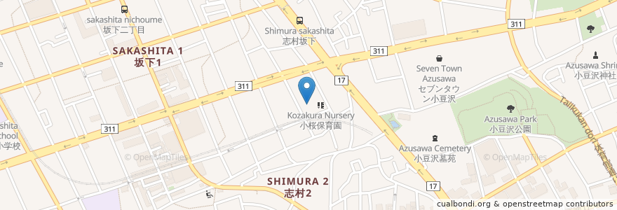 Mapa de ubicacion de 板橋区立志村ふれあい館 en Japan, Tokio, 板橋区.