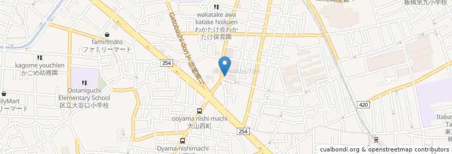 Mapa de ubicacion de 板橋区立障害者福祉センター en Japon, Tokyo, 板橋区.