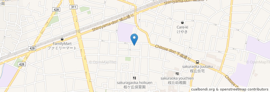 Mapa de ubicacion de 桜丘区民センター en 日本, 东京都/東京都, 世田谷区.