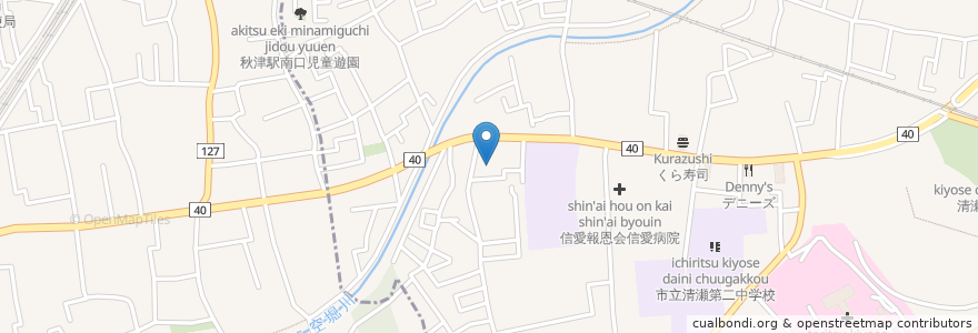 Mapa de ubicacion de 梅園老人いこいの家 en 日本, 東京都, 清瀬市.
