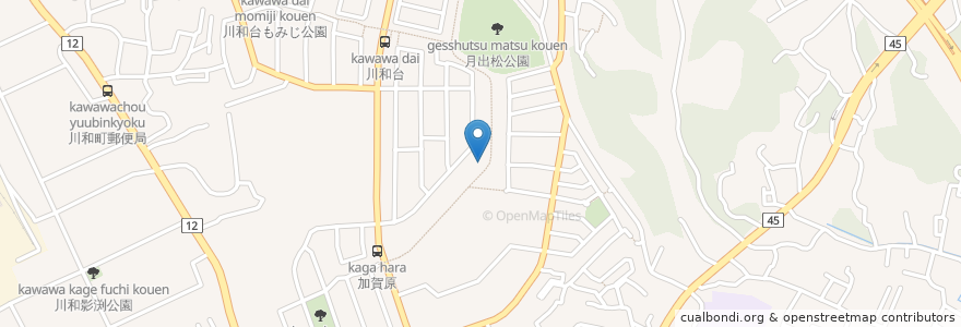 Mapa de ubicacion de 横浜市加賀原地域ケアプラザ en ژاپن, 神奈川県, 横浜市, 都筑区.