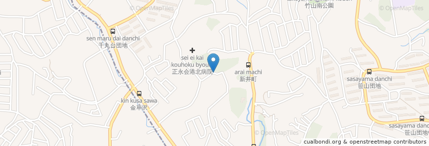 Mapa de ubicacion de 横浜市向陽学園 en 일본, 가나가와현, 요코하마시, 保土ヶ谷区.