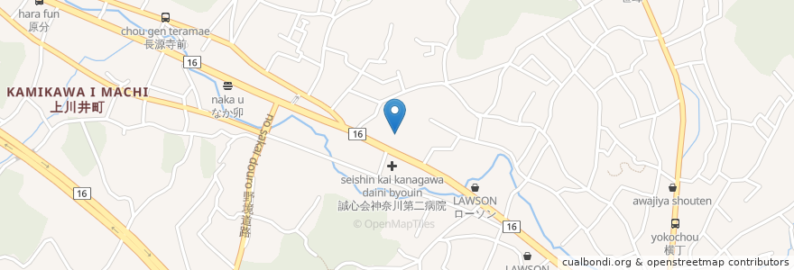 Mapa de ubicacion de 横浜市川井地域ケアプラザ en ژاپن, 神奈川県, 横浜市, 旭区.